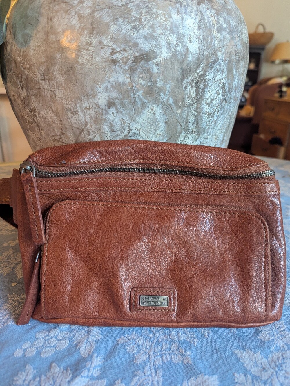 Spikes & Sparrow Leather Hip Bag - Oregon - Brandy Cognac